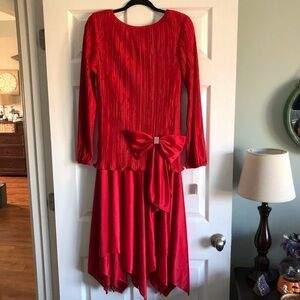 Vintage After Dark red 80’s party dress in size S